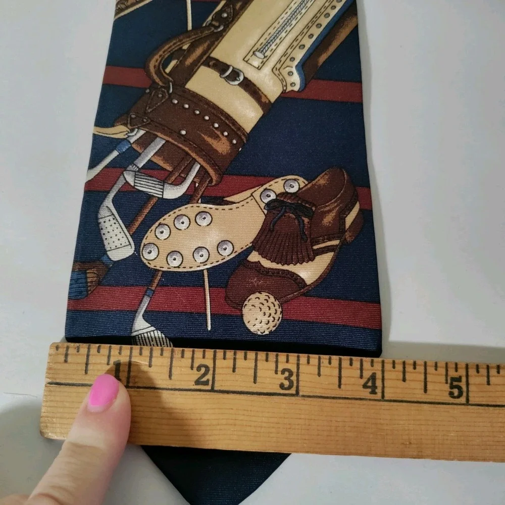 Tommy Hilfiger Men's Blue Golf‎ Classic Silk Tie - 4